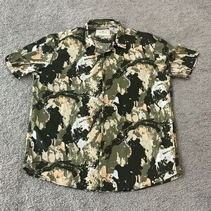 Muk Luks Camouflage Patterned Shirt